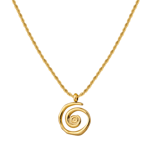 Sweet Swirl Necklace Gold