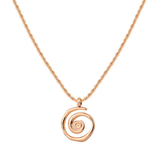 Sweet Swirl Necklace Rose Gold