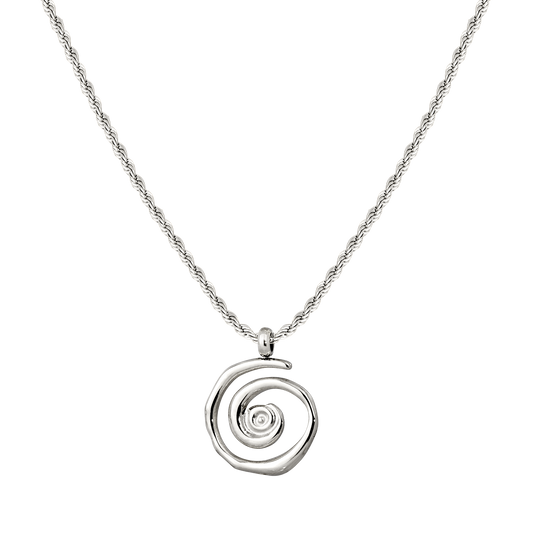 Sweet Swirl Necklace Silver