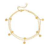 Swirl'n Double Anklet Gold