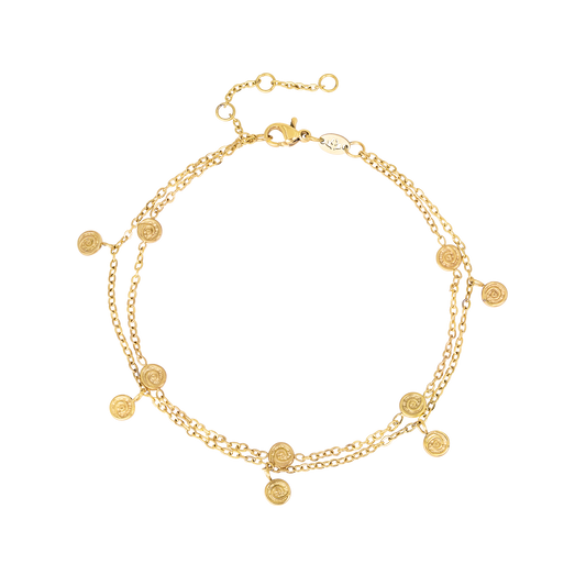 Swirl'n Double Bracelet Gold