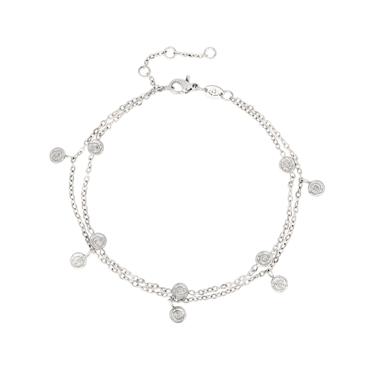 Swirl'n Double Bracelet Silver