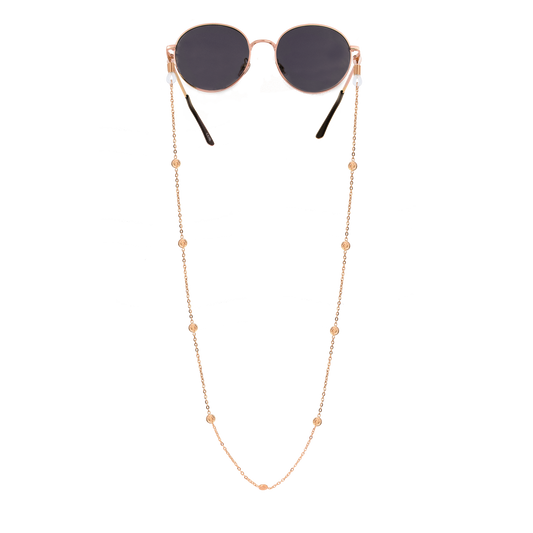 Swirl'n Sunglasses Chain Oro Rosa