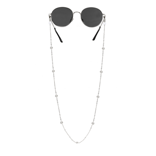 Swirl'n Sunglasses Chain Silver