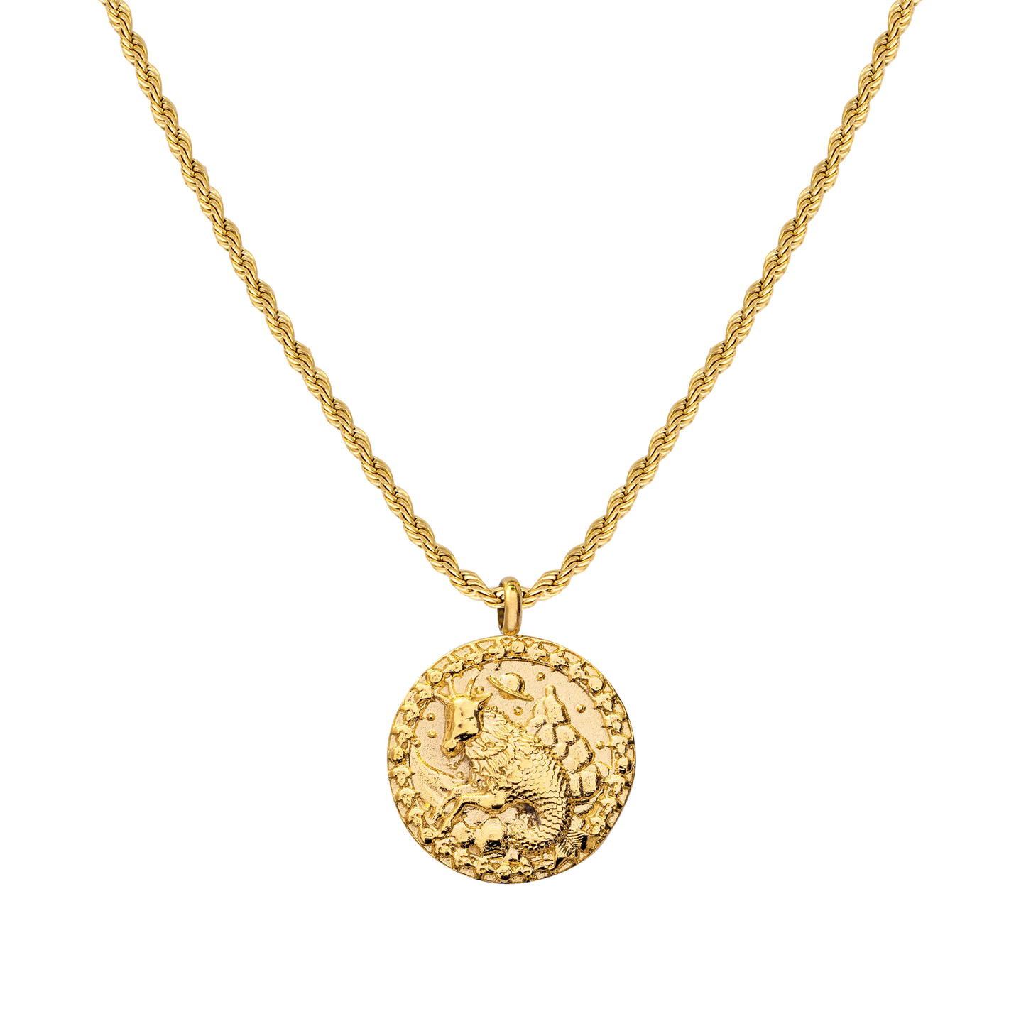 Capricorn Necklace Gold