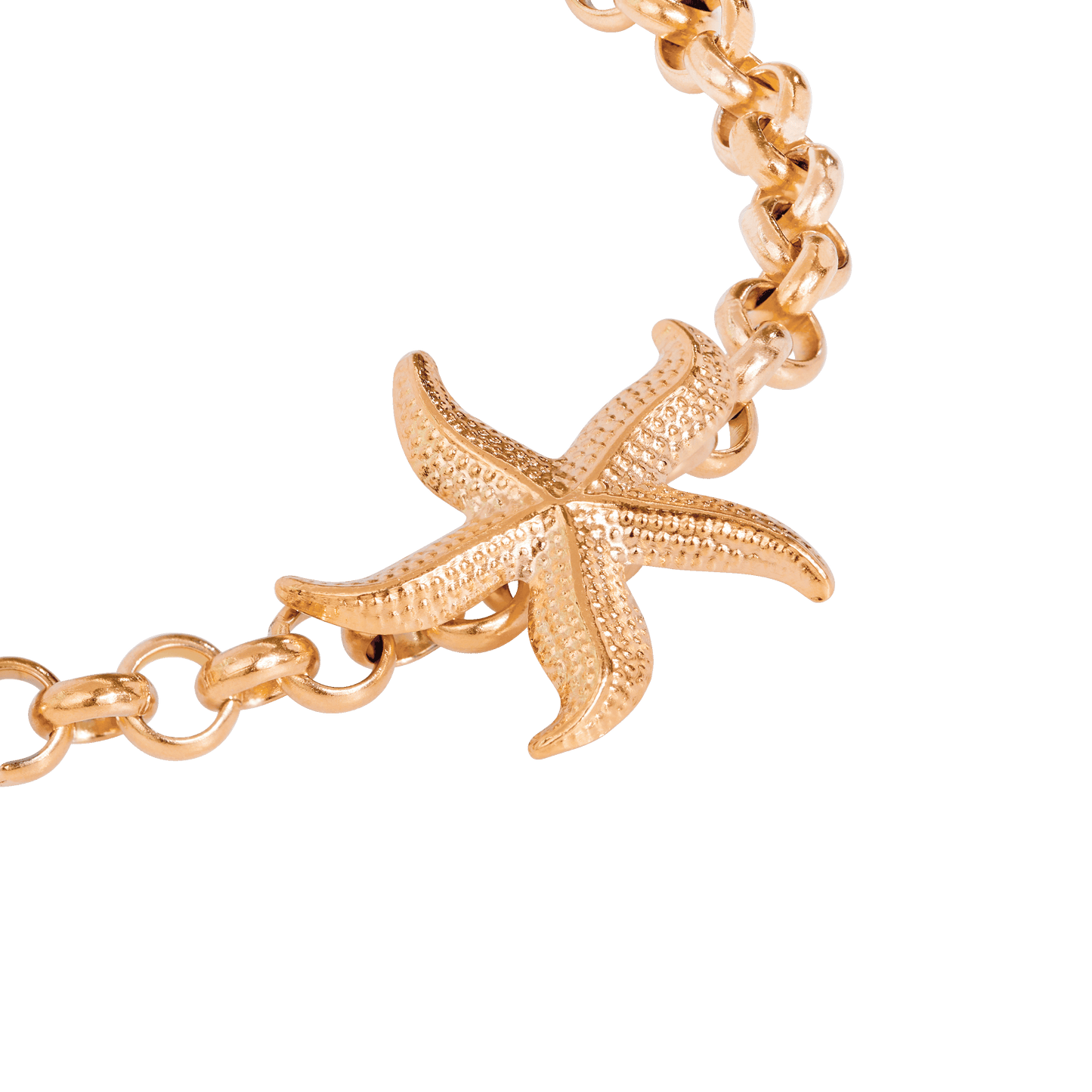 Chunky Starfish Bracelet Rose Gold