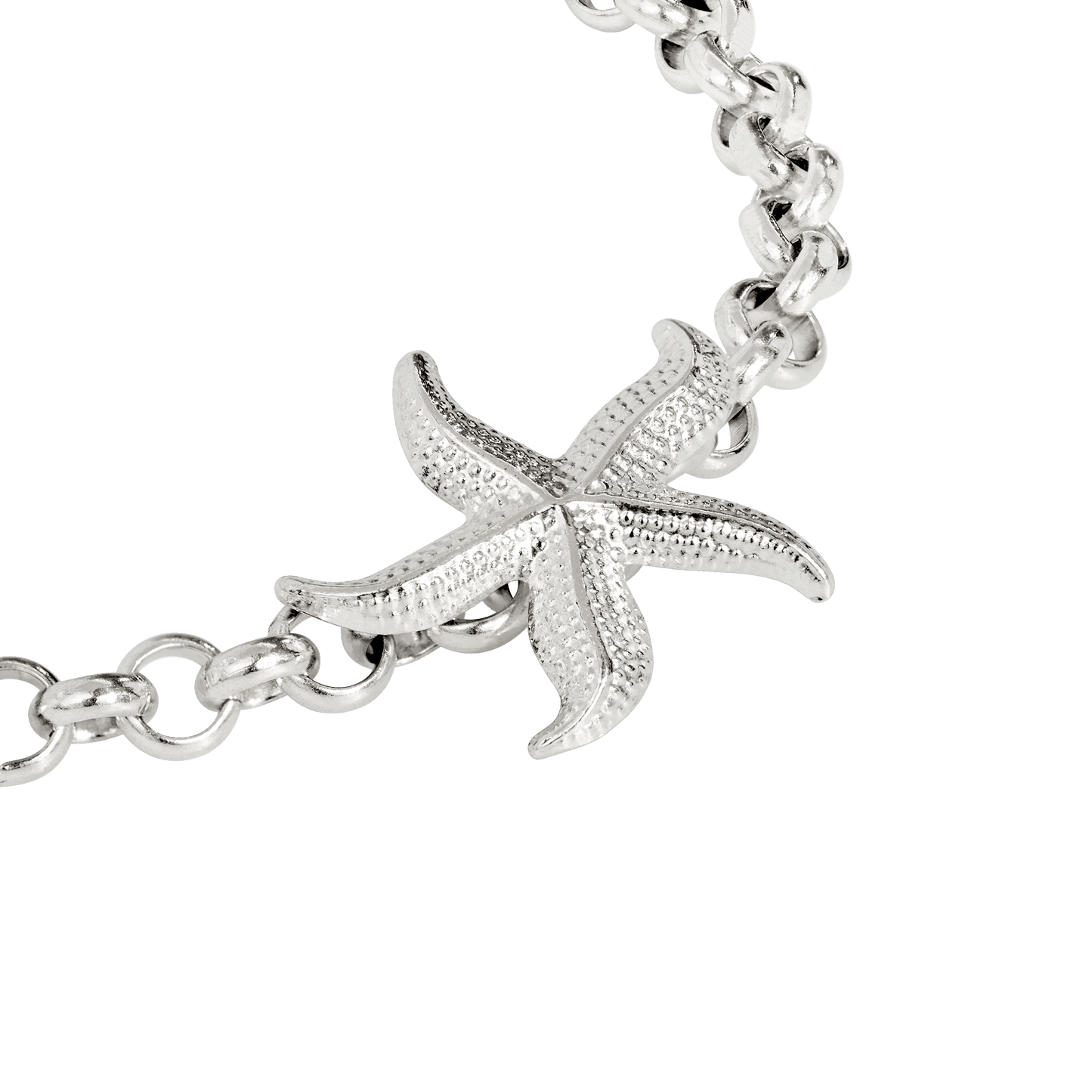 Chunky Starfish Bracelet Silver