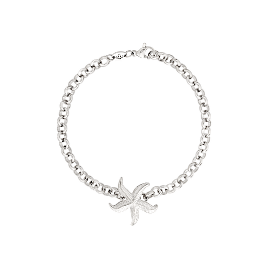 Chunky Starfish Bracelet Silver