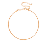 Criss Cross Chain Anklet Rose Gold