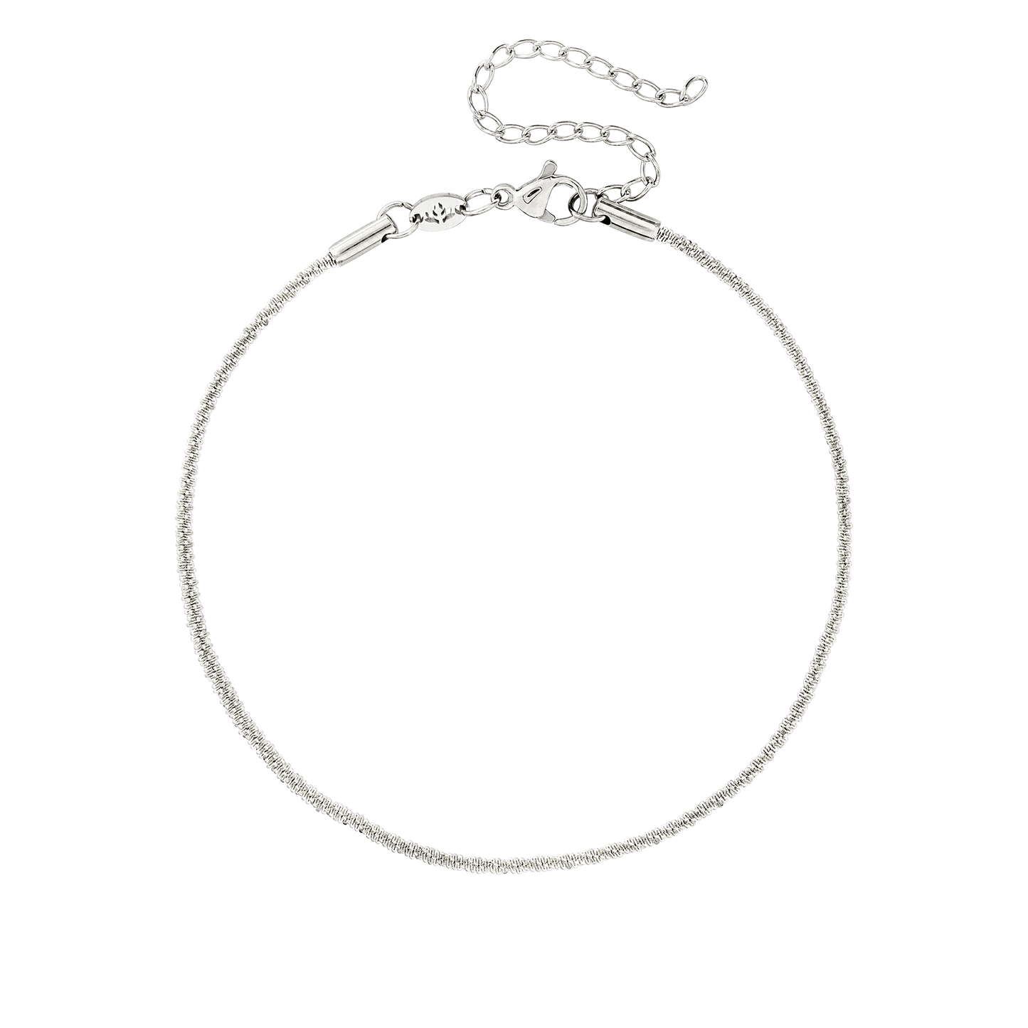 Criss Cross Chain Anklet Silver