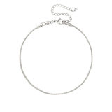 Criss Cross Chain Anklet Silver