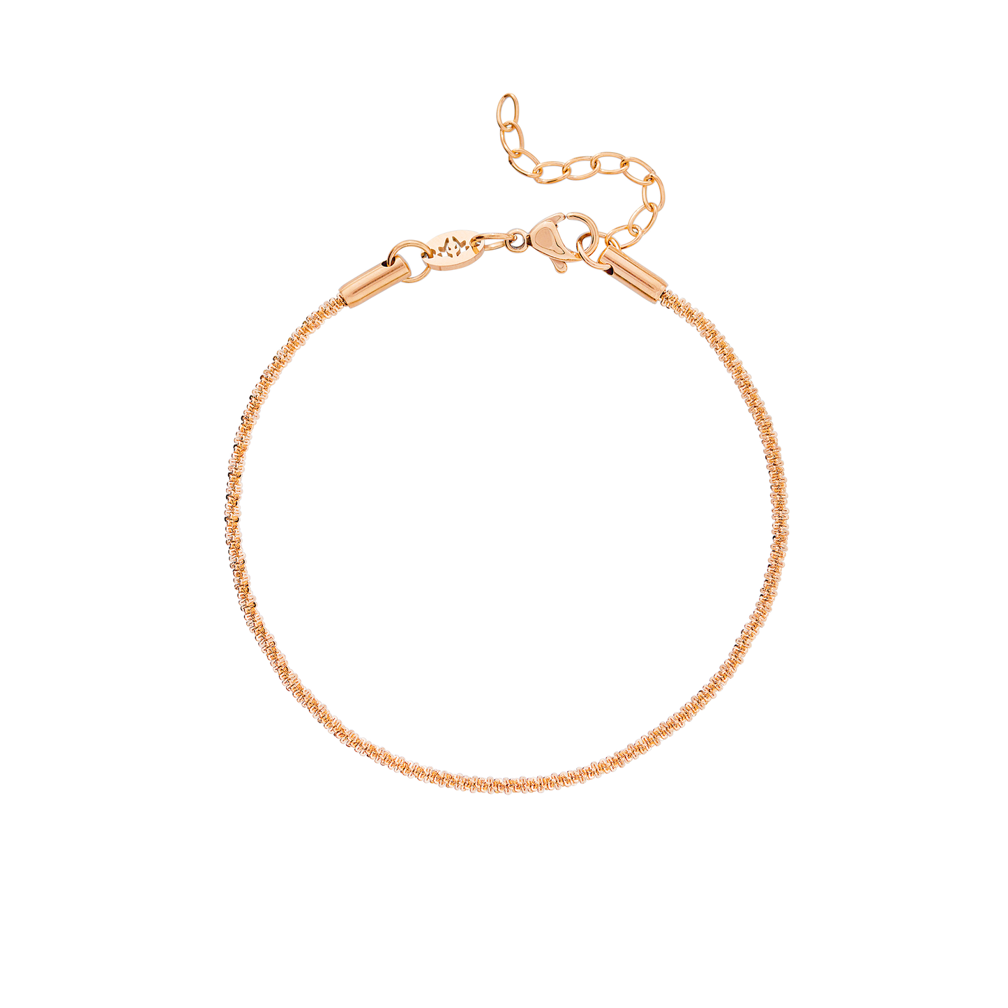 Criss Cross Chain Bracelet Rose Gold
