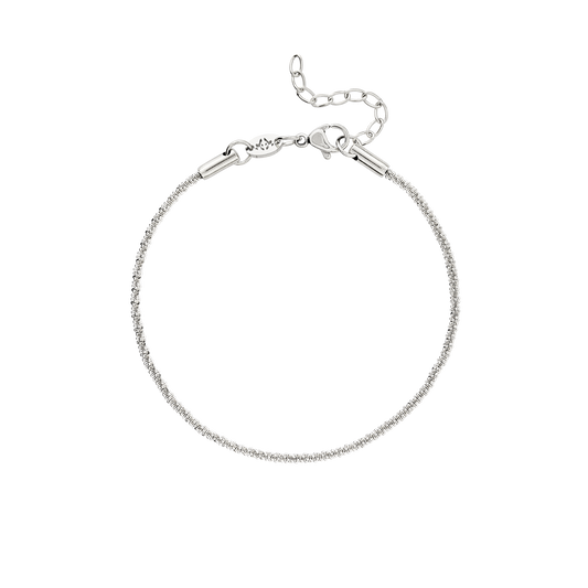 Criss Cross Chain Bracelet Silver