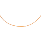 Criss Cross Chain Necklace Rose Gold