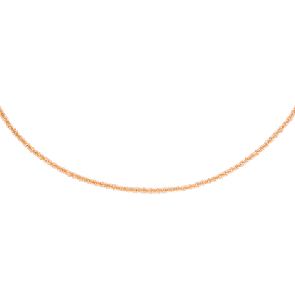 Criss Cross Chain Necklace Rose Gold
