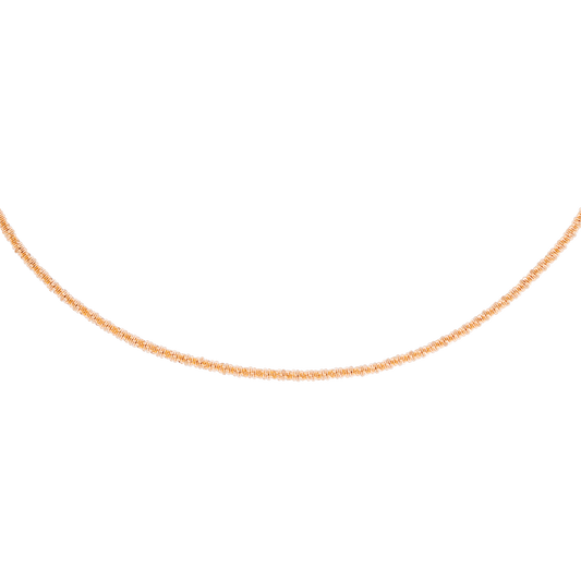 Criss Cross Chain Necklace Rose Gold