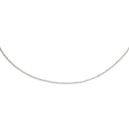 Criss Cross Chain Necklace Silver