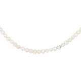 Retro Love Pearl Necklace Silver