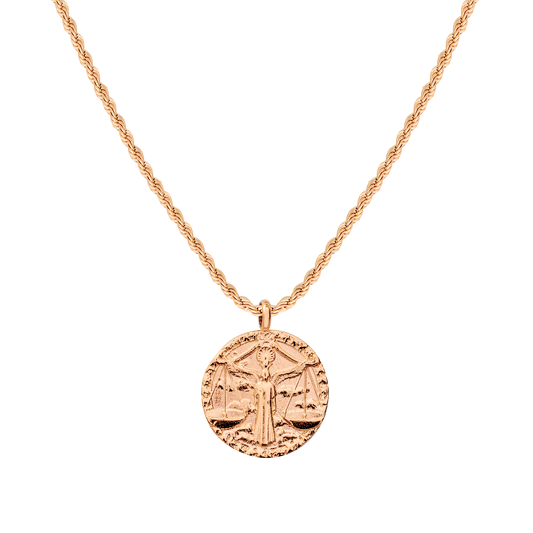 Libra Necklace Rose Gold