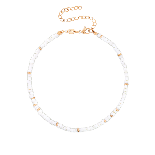 Puka Shell Anklet Rose Gold