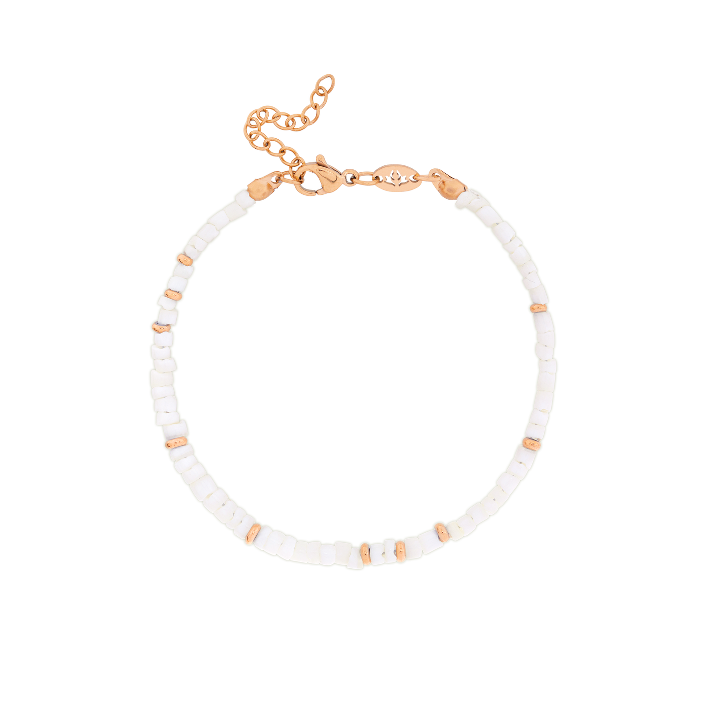 Puka Shell Bracelet Rose Gold