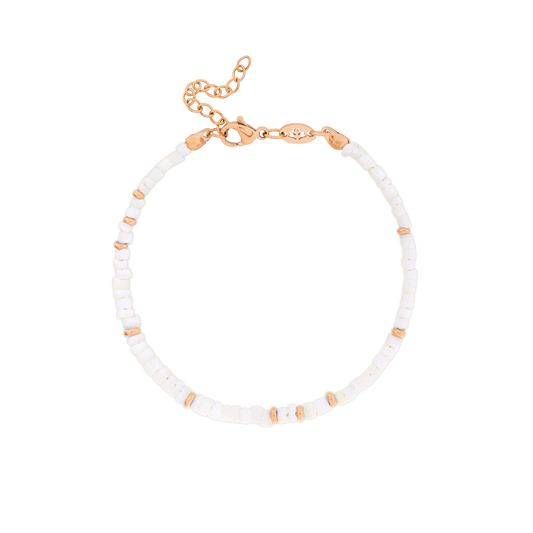 Puka Shell Bracelet Rose Gold