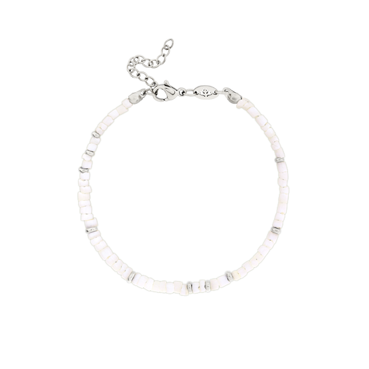 Puka Shell Bracelet Silver