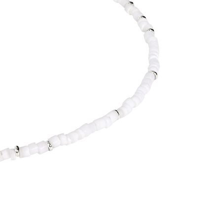 Puka Shell Necklace Silver