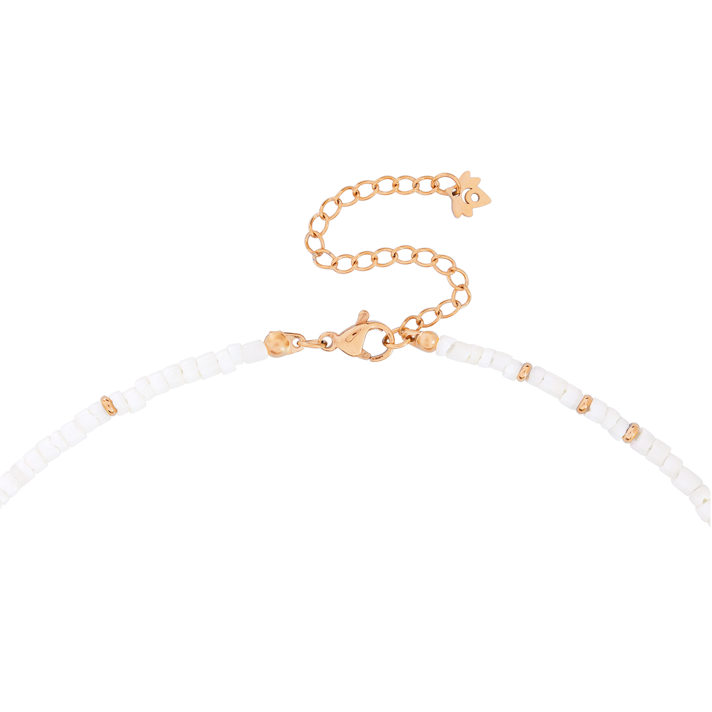 Puka Shell Necklace Rose Gold