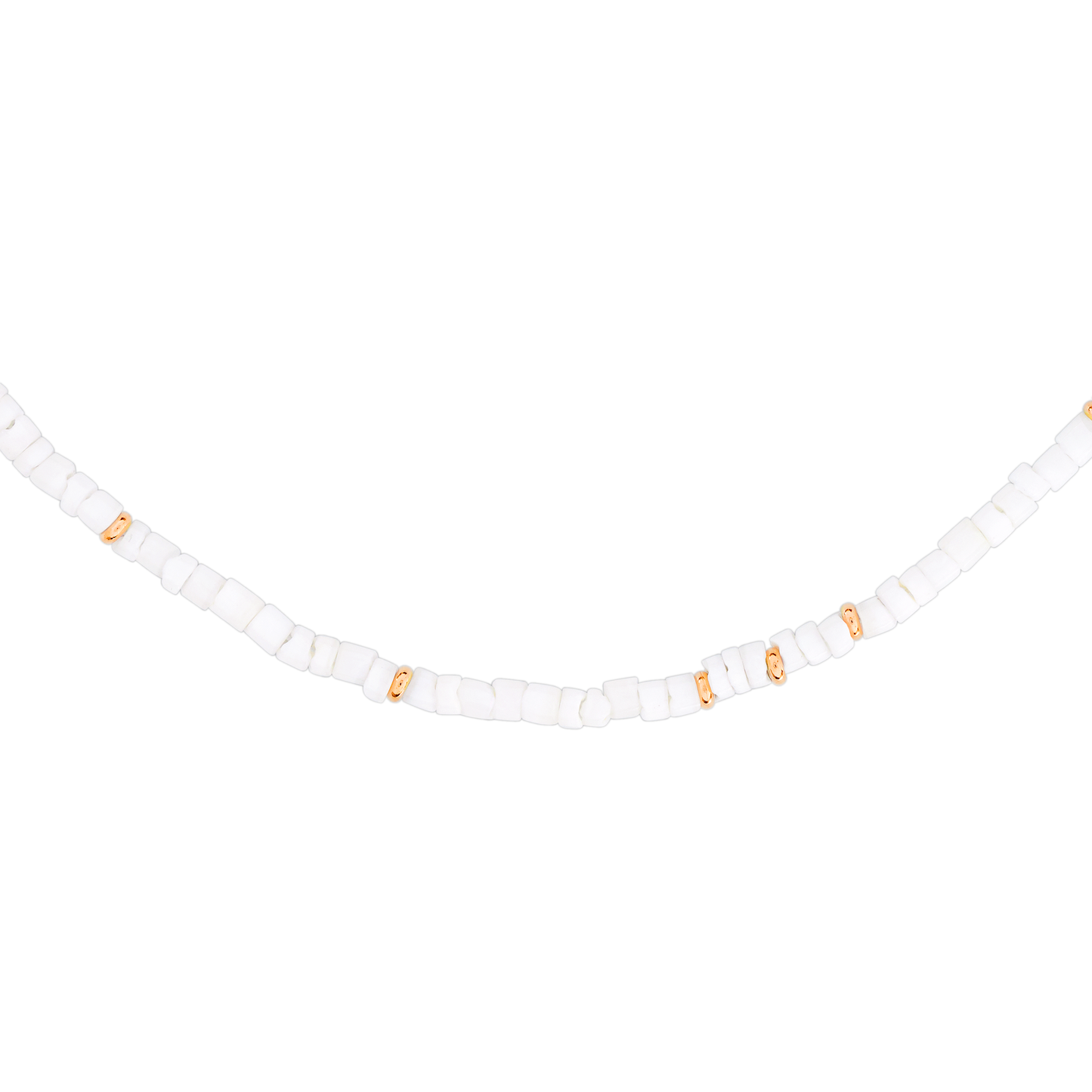 Puka Shell Necklace Rose Gold