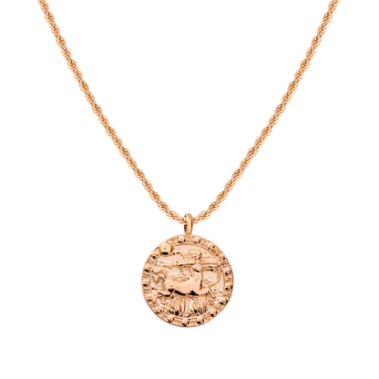 Zodiac Sign Necklace Rose Gold