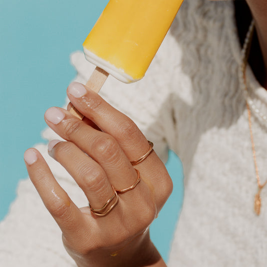 Branch Link Ring Rose Gold