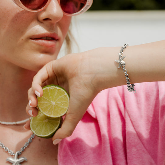 Chunky Starfish Bracelet Silver