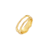 Flowing Gap Ring Gold