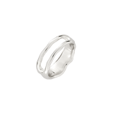Flowing Gap Ring Silver