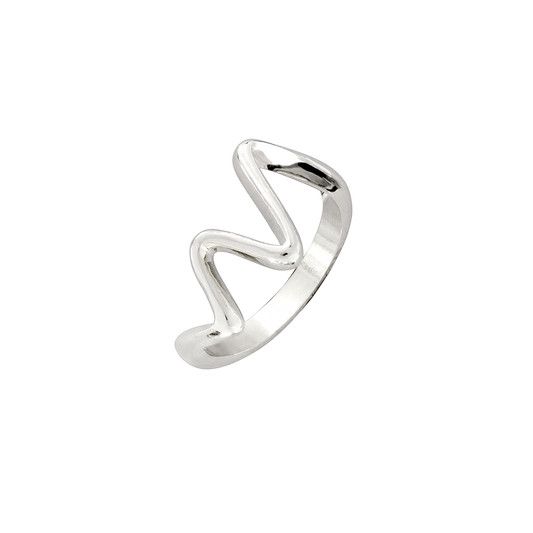 Fluid Motion Ring Silver