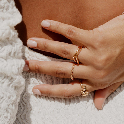 Petal Line Ring Rose Gold