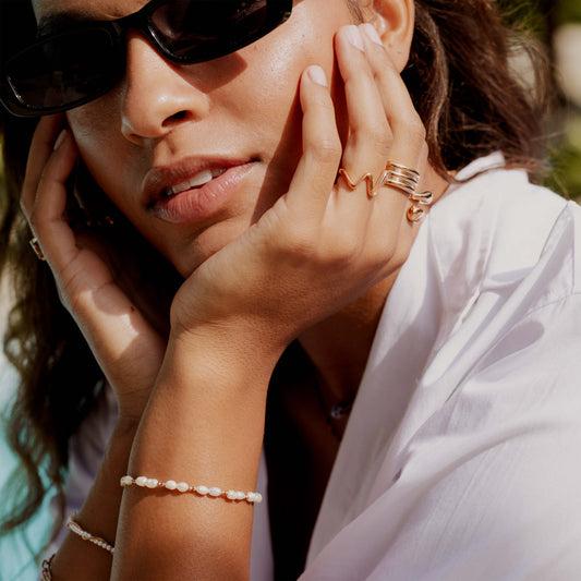 Summertime Pearl Bracelet Rose Gold