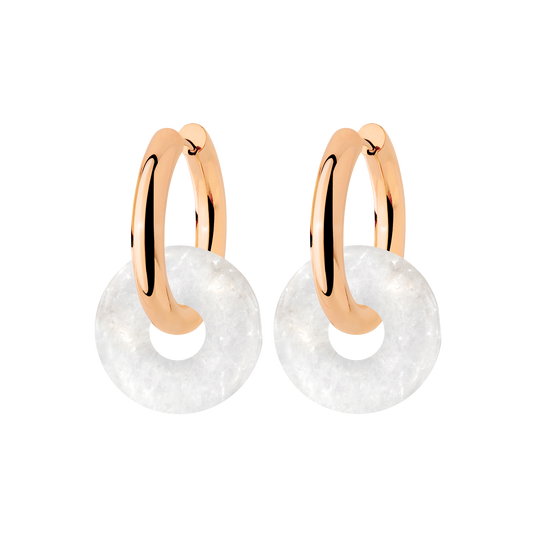 Chunky Above the Clouds Donut Hoop Set Medium Rose Gold