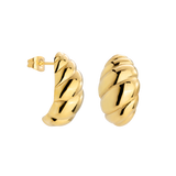 Bold Croissant Studs Gold