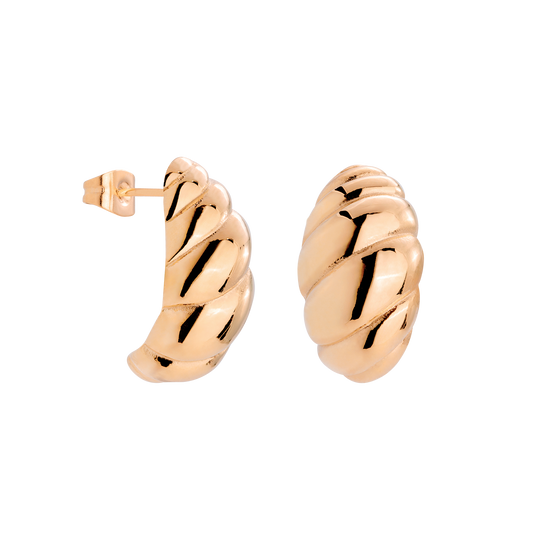 Bold Croissant Studs Rose Gold