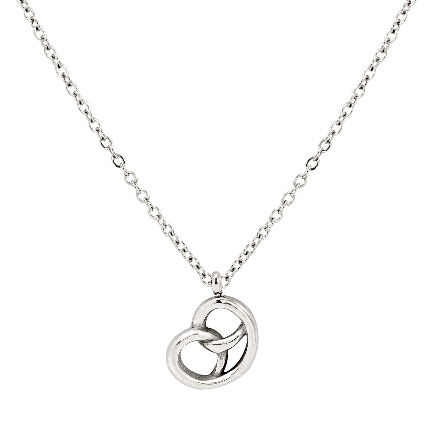 Pretzel Necklace Silver