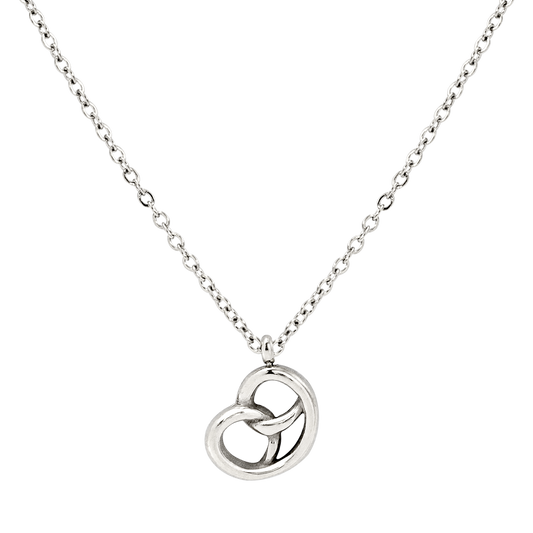 Pretzel Necklace Silver