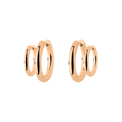 Chunky Lover Hoop Set Small Rose Gold