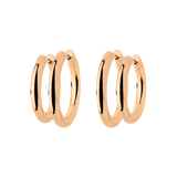 Chunky Lover Hoop Set Medium Rose Gold