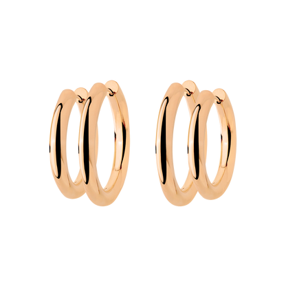 Chunky Lover Hoop Set Medium Rose Gold