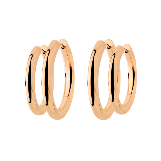 Chunky Lover Hoop Set Large Rose Gold