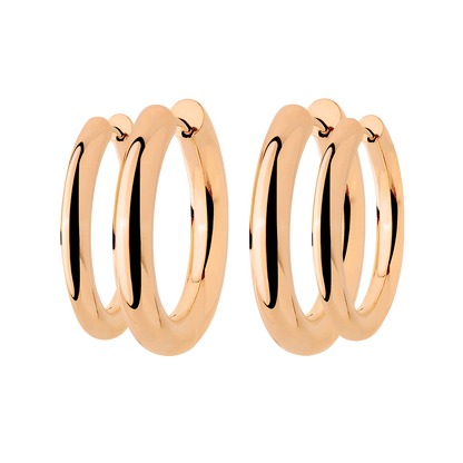 Chunky Lover Hoop Set Maxi Rose Gold