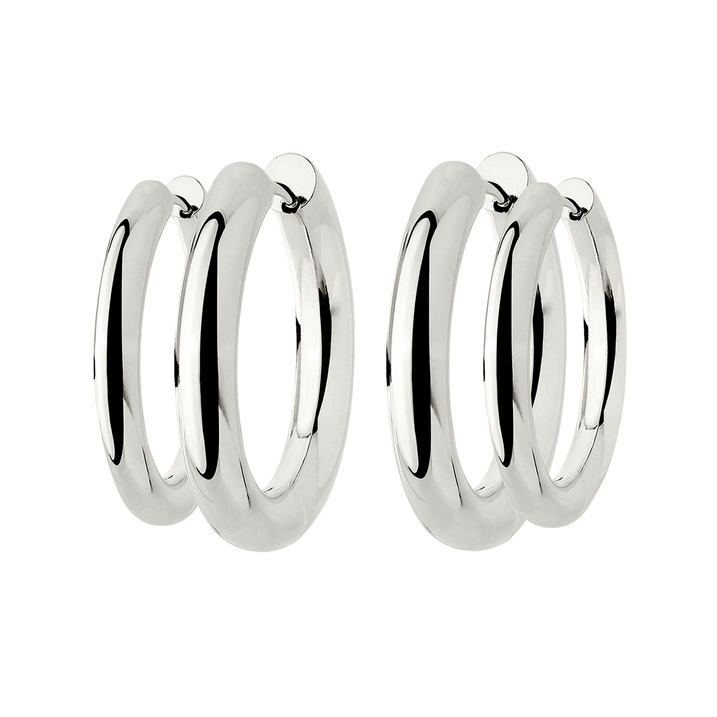 Chunky Lover Hoop Set Maxi Silver