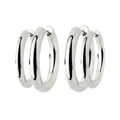 Chunky Lover Hoop Set Maxi Silver